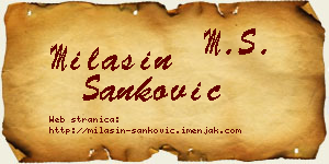 Milašin Sanković vizit kartica